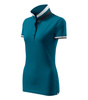 Koszulka Pique Polo damska polówka COLLAR UP 100% bawełna niebieska