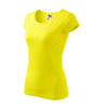 Dopasowana Koszulka Damska T-shirt bawełniana PURE 122 Cytrynowa
