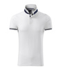 Koszulka Pique Polo męska polówka COLLAR UP 100% bawełna biała