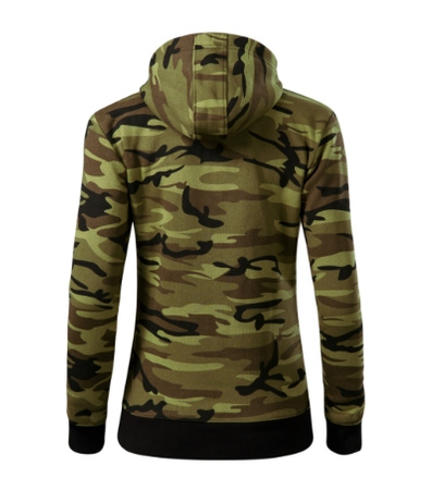 Bluza CAMO ZIPPER dla kobiet, z miękkiej mieszanki bawełny i poliestru