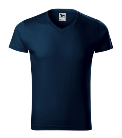Koszulka męska dopasowana 180 g/m² 100% bawełna slim-fit Malfini V-neck 146 serek elegancka 