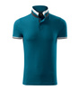 Koszulka Pique Polo męska polówka COLLAR UP 100% bawełna niebieska