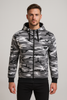 Bluza Męska z kapturem Camo Zipper Malfini grubsza 300g/m² 65% bawełna, militarny styl 