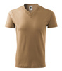 Koszulka Męska Piaskowa w serek Malfini V-Neck 102 regular 100 % bawełna 