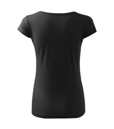 Dopasowana Koszulka Damska T-shirt bawełniana PURE 122 Czarna