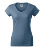 Koszulka damska gładka 180 g/m² Malfini Fit V-neck 162 slim z dekoltem w serek 100 % bawełna 