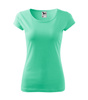 Dopasowana Koszulka Damska T-shirt bawełniana PURE 122 Miętowa