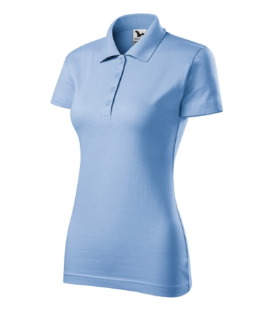 KOSZULKA POLO DAMSKA SINGLE J. T-SHIRT DAMSKI MALFINI BŁĘKITNY 223