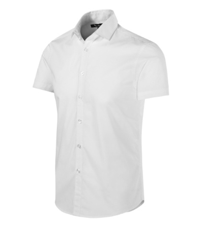 ELEGANCKA Koszula Męska o dopasowanym kroju FLASH Slim-Fit biała