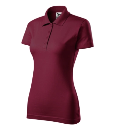 KOSZULKA POLO DAMSKA SINGLE J. T-SHIRT DAMSKI MALFINI Garnet 223