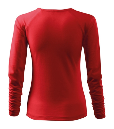 Bluzka damska Elegance Malfini – Długi Rękaw, Dekolt V w serek, BAWEŁNA + ELASTAN, slim‑fit 