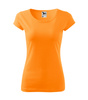 Dopasowana Koszulka Damska T-shirt bawełniana PURE 122 Mandarynkowa