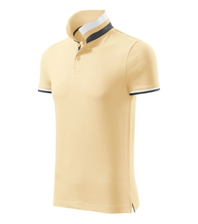 Koszulka Pique Polo męska polówka COLLAR UP 100% bawełna żółta