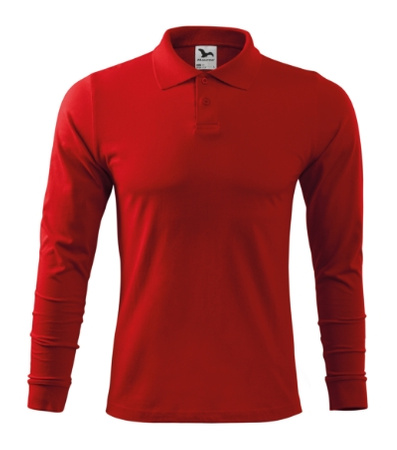 Elegancka Męska Koszulka Polo SINGLE J. Długi Rękaw Bawełniana Jersey