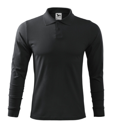 Elegancka Męska Koszulka Polo SINGLE J. Długi Rękaw Bawełniana Jersey