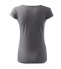 Dopasowana Koszulka Damska T-shirt bawełniana PURE 122 Stalowa
