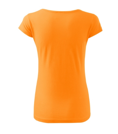 Dopasowana Koszulka Damska T-shirt bawełniana PURE 122 Mandarynkowa