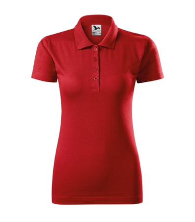 KOSZULKA POLO DAMSKA SINGLE J. T-SHIRT DAMSKI MALFINI CZERWONA 223