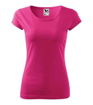 Dopasowana Koszulka Damska T-shirt bawełniana PURE 122 Purpurowa