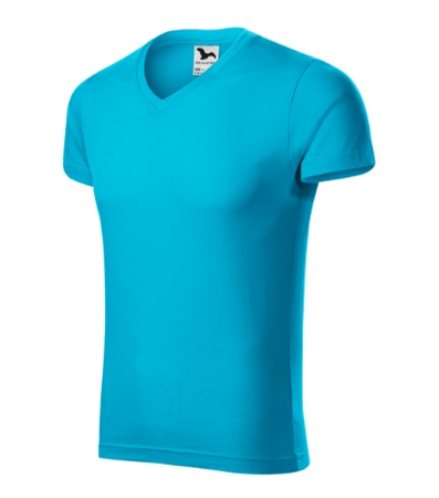 Koszulka męska dopasowana 180 g/m² 100% bawełna slim-fit Malfini V-neck 146 serek elegancka 
