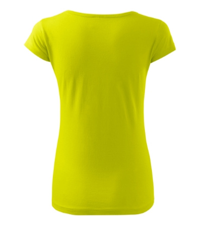 Dopasowana Koszulka Damska T-shirt bawełniana PURE 122 Limetkowa