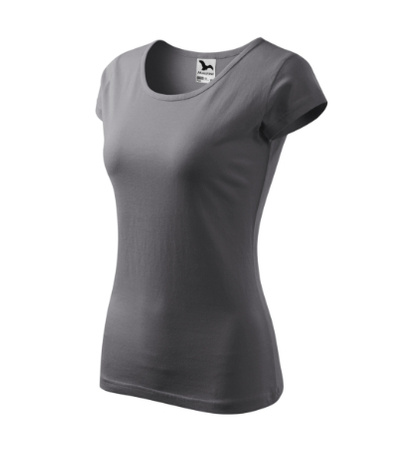 Dopasowana Koszulka Damska T-shirt bawełniana PURE 122 Stalowa