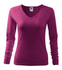 Bluzka damska Elegance Malfini – Długi Rękaw, Dekolt V w serek, BAWEŁNA + ELASTAN, slim‑fit 
