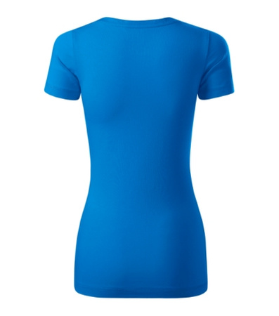 Elastyczna Koszulka Damska Slim-Fit Bawełna Niebieska ACTION