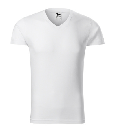 Koszulka męska dopasowana 180 g/m² 100% bawełna slim-fit Malfini V-neck 146 serek elegancka 