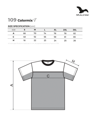Mocna Koszulka Dwukolorowa Ebony Gray COLORMIX WZMOCNIONA MALFINI