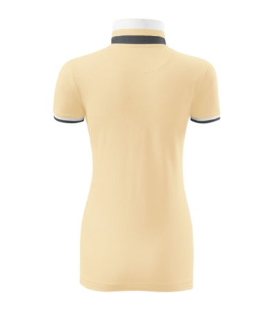 Koszulka Pique Polo damska polówka COLLAR UP 100% bawełna żółta