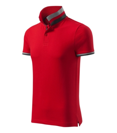 Koszulka Pique Polo męska polówka COLLAR UP 100% bawełna czerwona