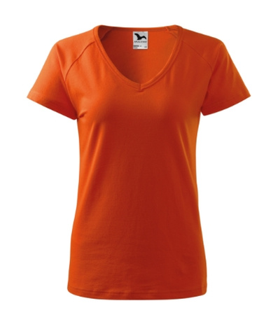 Elastyczna damska koszulka Bawełna MALFINI DREAM Slim-Fit POMARAŃCZOWA