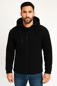 Polar męski JHK FLRA-340 solidny 340 g/m², praktyczne kieszenie z kapturem