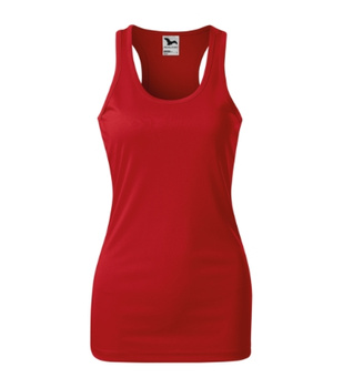 Sportowy Top Damski RACER Dopasowany Krój Koszulka na ramiączkach