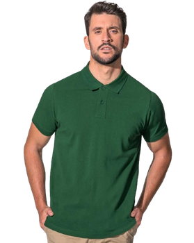 Koszulka Męska Polo PORA 210 Bawełniana WYSOKA JAKOŚĆ zielony
