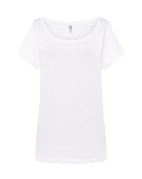 Damski T-shirt Trinidad od JHK: Rozszerzane Rękawy i Komfort na Lato