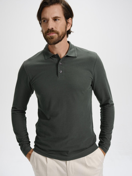 ELEGANCKIE Pique Polo LS Męskie Polówka Długi Rękaw MALFINI Bawełna