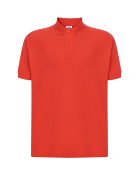 Koszulka Męska Polo PORA 210 Bawełniana WYSOKA JAKOŚĆ czerwony