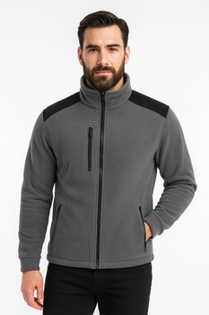 Polar męski JHK FLRA-340 solidny 340 g/m², praktyczne kieszenie, stójka