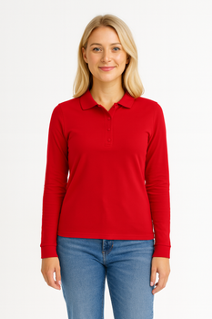 Koszulka Polo Damska Długi Rękaw POPL 200 g/m² Klasyczny Styl