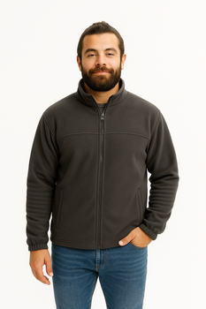 Polar męski JHK FLRA-300 – rozpinany 300 g/m², wysoka stójka, kieszenie