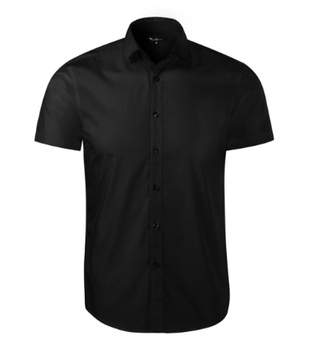ELEGANCKA Koszula Męska o dopasowanym kroju FLASH Slim-Fit czarna