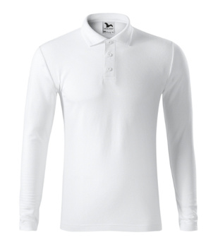 ELEGANCKIE Pique Polo LS Męskie Polówka Długi Rękaw MALFINI Bawełna