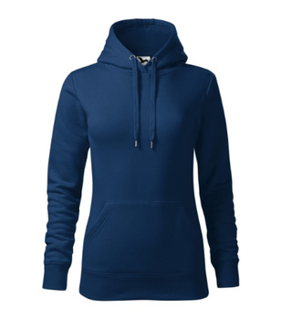 DAMSKA BLUZA Prosty Krój CAPE MALFINI Z KAPTUREM Bawełna Terry SPORTOWA