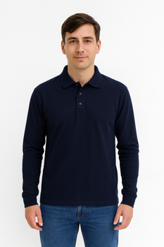 Koszulka Męska Polo PORA JHK 210g/m² Bawełniana Długi Rękaw