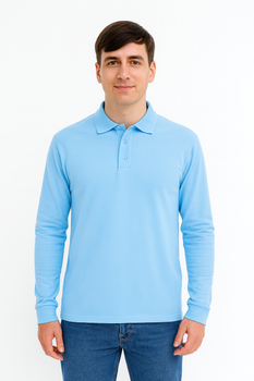 Koszulka Męska Polo PORA JHK 210g/m² Bawełniana Długi Rękaw