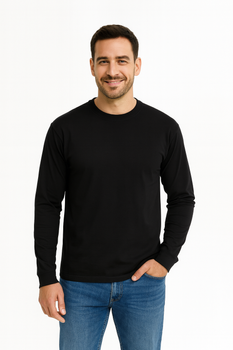 Męska Koszulka z Bawełny od JHK TSRA 170 g/m² Długi Rękaw