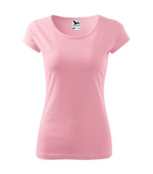 Dopasowana Koszulka Damska T-shirt bawełniana PURE 122 Różowa