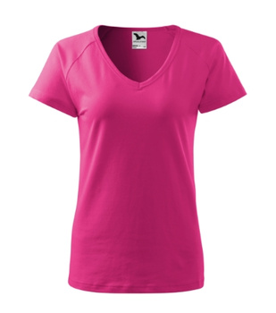Elastyczna damska koszulka Bawełna MALFINI DREAM Slim-Fit PURPUROWA